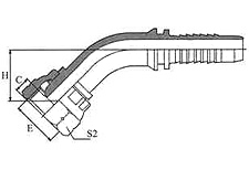 45º BSP Female Multiseal